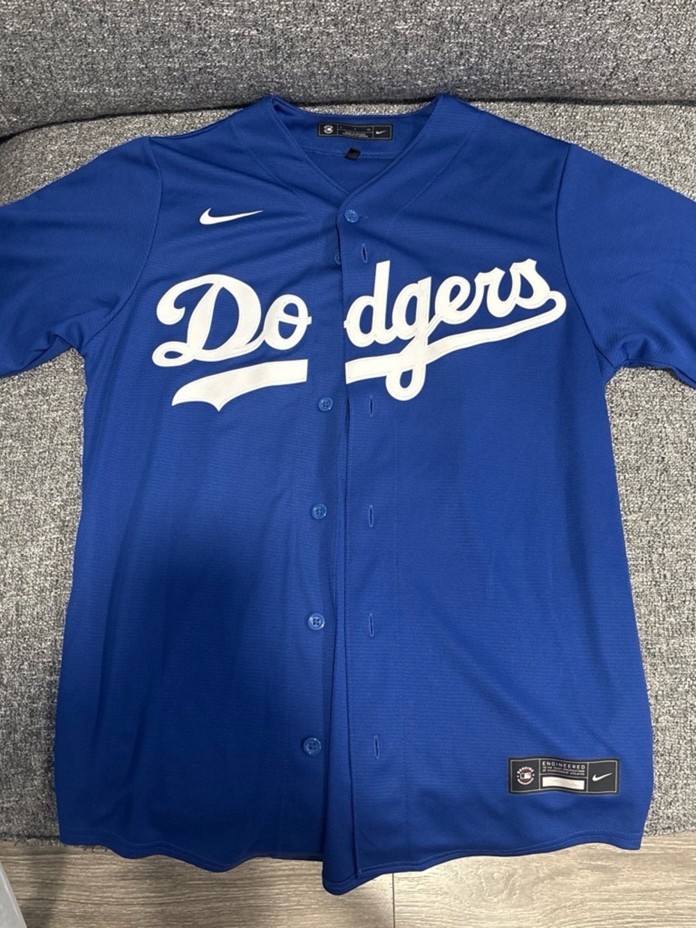 Nike Royal Blue MLB Authentic Button-Up Jersey